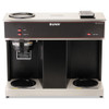 BUNN Pour-O-Matic Three-Burner Pour-Over Coffee Brewer  Stainless Steel  Black (BUNVPS)