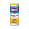 Clorox Disinfecting Wipes  7 x 8  Crisp Lemon  35 Canister (CLO01594EA)