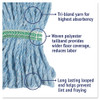 Boardwalk Super Loop Wet Mop Head  Cotton Synthetic Fiber  5  Headband  Medium Size  Blue (BWK502BLEA)