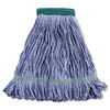 Boardwalk Super Loop Wet Mop Head  Cotton Synthetic Fiber  5  Headband  Medium Size  Blue (BWK502BLEA)