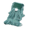 Boardwalk Super Loop Wet Mop Head  Cotton Synthetic Fiber  5  Headband  Medium Size  Green (BWK502GNEA)