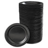 Dart Quiet Classic Laminated Foam Dinnerware  Plate  9  dia  Black  125 Pk  4 Pks Ctn (DCC9PBQR)