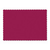 Hoffmaster Solid Color Scalloped Edge Placemats  9 5 x 13 5  Burgundy  1 000 Carton (HFM310524)