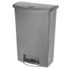 Rubbermaid Commercial Slim Jim Resin Step-On Container  Front Step Style  24 gal  Gray (RCP1883606)