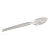 Dixie Plastic Cutlery  Heavyweight Teaspoon  Crystal Clear  6   1 000 Carton (DXETH017)