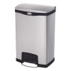 Rubbermaid Commercial Slim Jim Stainless Steel Step-On Container  Front Step Style  13 gal  Black (RCP1901992)