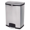 Rubbermaid Commercial Slim Jim Stainless Steel Step-On Container  Front Step Style  24 gal  Black (RCP1901999)