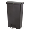 Rubbermaid Commercial Slim Jim Resin Step-On Container  Front Step Style  18 gal  Black (RCP1883613)