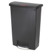 Rubbermaid Commercial Slim Jim Resin Step-On Container  Front Step Style  24 gal  Black (RCP1883615)