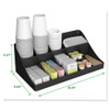 Mind Reader 11-Compartment Coffee Condiment Organizer  18 1 4 x 6 5 8 x 9 7 8  Black (EMSCOMORGBLK)