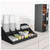 Mind Reader 11-Compartment Coffee Condiment Organizer  18 1 4 x 6 5 8 x 9 7 8  Black (EMSCOMORGBLK)