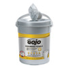 GOJO Scrubbing Towels  Hand Cleaning  Silver Yellow  10 1 2 x 12  72 Bucket (GOJ639606EA)