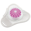 OdoBan Urinal Screen w Non-Para Deodorizer Block  Cherry Scent  White Pink  12 Carton (ODO95896212)