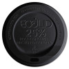 Eco-Products EcoLid 25  Recy Content Hot Cup Lid  Black  F 10-20oz  100 PK  10 PK CT (ECOEPHL16BR)