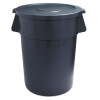Boardwalk Lids for 44 gal Waste Receptacles  Flat-Top  Round  Plastic Gray (BWK44GLWRLIDGRA)