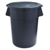Boardwalk Lids for 44 gal Waste Receptacles  Flat-Top  Round  Plastic Gray (BWK44GLWRLIDGRA)