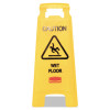 Rubbermaid Commercial Caution Wet Floor Floor Sign  Plastic  11 x 12 x 25  Bright Yellow  6 Carton (RCP611277YWCT)