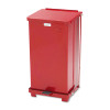 Rubbermaid Commercial Defenders Biohazard Step Can  Square  Steel  12 gal  Red (RCPST12EPLRD)