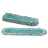 Rubbermaid Commercial HYGEN HYGEN Microfiber Fringed Dust Mop Pad  24w x 9d  Green (RCPQ42600GR00)