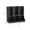 Mind Reader Flume Six-Section Upright Coffee Condiment Cup Organizer  Black  11 5 x 6 5 x 15 (EMSUPRIGHT6BLK)
