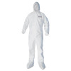 KleenGuard* A30 Elastic-Back Coveralls, White, Large, 25/Carton (KCC46123)