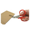 Westcott Stainless Steel Office Snips  7  Long  1 75  Cut Length  Red Offset Handle (ACM10098)