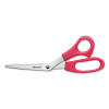 Westcott Value Line Stainless Steel Shears  8  Long  3 5  Cut Length  Red Offset Handle (ACM10703)