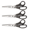 Westcott Value Line Stainless Steel Shears  8  Long  3 5  Cut Length  Black Offset Handles  3 Pack (ACM13402)