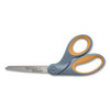 Westcott Titanium Bonded Scissors  8  Long  3 5  Cut Length  Gray Yellow Offset Handle (ACM13731)