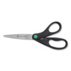 Westcott KleenEarth Scissors  8  Long  3 25  Cut Length  Black Straight Handles  2 Pack (ACM15179)