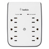 Belkin SurgePlus USB Wall Mount Charger  6 Outlets  2 USB  White (BLKBSV602TT)