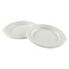 Boardwalk Bagasse Molded Fiber Dinnerware  Plate  6  Diameter  White  1 000 Carton (BWKPLATEWF6)
