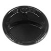 Boardwalk Hi-Impact Plastic Dinnerware  Plate  10  Dia   3 Compartments  Black  500 Carton (BWKPLTHIPS10BL3)