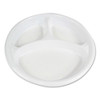 Boardwalk Hi-Impact Plastic Dinnerware  Plate  10  Dia   3 Compartments  White  500 Carton (BWKPLTHIPS10WH3)