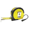 Boardwalk Easy Grip Tape Measure  25 ft  Plastic Case  Black and Yellow  1 16  Graduations (BWKTAPEM25)