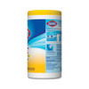 Clorox Disinfecting Wipes  7 x 7 3 4  Crisp Lemon  75 Canister  6 Canisters Carton (CLO01628)