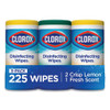 Clorox Disinfecting Wipes  7 x 8  Fresh Scent Citrus Blend  75 Canister  3 Pk (CLO30208PK)