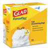 Glad Tall Kitchen Drawstring Trash Bags  13 gal  0 72 mil  24  x 27 38   Gray  400 Carton (CLO78526CT)