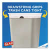 Glad Tall Kitchen Drawstring Trash Bags  13 gal  0 72 mil  24  x 27 38   Gray  400 Carton (CLO78526CT)