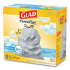 Glad OdorShield Tall Kitchen Drawstring Bags  13 gal  0 95 mil  24  x 27 38   White  80 Box (CLO78899BX)