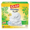 Glad OdorShield Tall Kitchen Drawstring Bags  13 gal  0 95 mil  24  x 27 38   White  240 Carton (CLO78900)