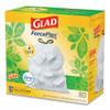 Glad OdorShield Tall Kitchen Drawstring Bags  13 gal  0 95 mil  24  x 27 38   White  240 Carton (CLO78900)