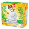 Glad OdorShield Tall Kitchen Drawstring Bags  13 gal  0 95 mil  24  x 27 38   White  240 Carton (CLO78900)