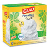 Glad OdorShield Tall Kitchen Drawstring Bags  13 gal  0 95 mil  24  x 27 38   White  240 Carton (CLO78900)