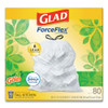 Glad OdorShield Tall Kitchen Drawstring Bags  13 gal  0 95 mil  24  x 27 38   White  80 Box (CLO78900BX)