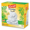 Glad OdorShield Tall Kitchen Drawstring Bags  13 gal  0 95 mil  24  x 27 38   White  80 Box (CLO78900BX)