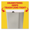 Glad OdorShield Tall Kitchen Drawstring Bags  13 gal  0 95 mil  24  x 27 38   White  240 Carton (CLO78902)