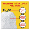 Glad OdorShield Tall Kitchen Drawstring Bags  13 gal  0 95 mil  24  x 27 38   White  240 Carton (CLO78902)