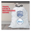 Glad OdorShield Tall Kitchen Drawstring Bags  13 gal  0 95 mil  24  x 27 38   White  240 Carton (CLO78902)