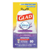 Glad OdorShield Tall Kitchen Drawstring Bags  13 gal  0 95 mil  24  x 27 38   White  240 Carton (CLO78902)